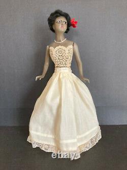 73 Rare Antique mystery black boudoir or half doll. French cut head. Fabulous