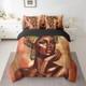 7 Piece African American Black Girl Bed in a Bag Queen, African Women Sheet Se