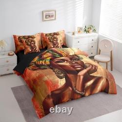 7 Piece African American Black Girl Bed in a Bag Queen, African Women Sheet Se