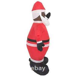 8' African American Black Santa Christmas Holiday Inflatable Yard Decoration NEW