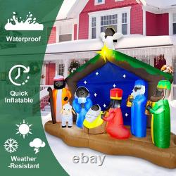 8 Ft Long 5.5 Ft Tall Christmas Inflatables African American Black Nativity Scen