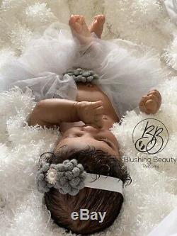 AA ethnic black reborn girl Maria by Linda Murray sleeping reborn doll with belly