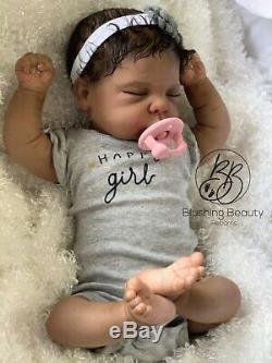 AA ethnic black reborn girl Maria by Linda Murray sleeping reborn doll with belly