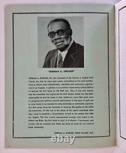 AFRICAN AMERICAN Pro Golf BLACK SCHOLARSHIP Celebrity Program LEE ELDER 1977