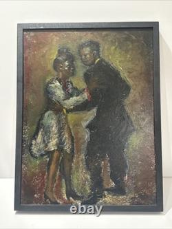 ANTIQUE WPA PAINTING Black Americana African American Portrait KIECHLE Famous