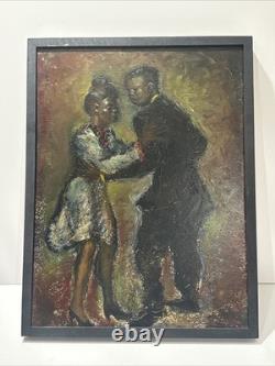 ANTIQUE WPA PAINTING Black Americana African American Portrait KIECHLE Famous