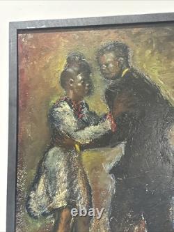 ANTIQUE WPA PAINTING Black Americana African American Portrait KIECHLE Famous
