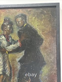 ANTIQUE WPA PAINTING Black Americana African American Portrait KIECHLE Famous