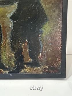 ANTIQUE WPA PAINTING Black Americana African American Portrait KIECHLE Famous