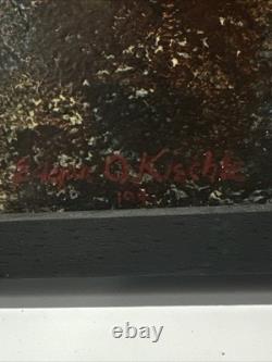 ANTIQUE WPA PAINTING Black Americana African American Portrait KIECHLE Famous