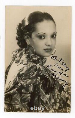 African American Actress Nina Mae McKinney Autographed Photograph