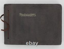African American Antique Photo Album 1900s Black Cowboy Interracial Ebony J15151