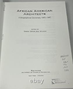 African American Architects A Biographical Dictionary 1865-1945