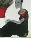 African American Art Women Colorful 11x14 Poster Oil -Acrylic Red Black Yellow