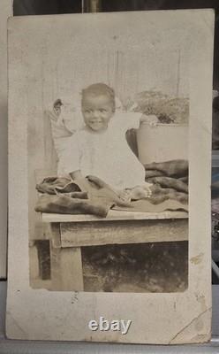 African American Baby Angel Feet Toes Black History Textile Tx Sc Nc Rppc Photo