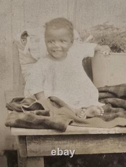 African American Baby Angel Feet Toes Black History Textile Tx Sc Nc Rppc Photo
