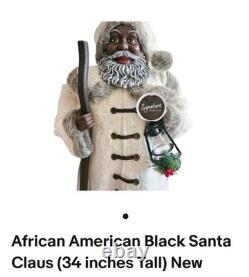 African American/Black 34 Inch Santa By Signature Collection