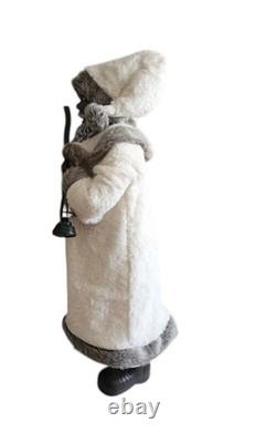 African American Black 34 Santa Christmas Greeter Display Faux Fur