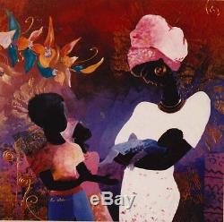 African American Black Art Print CHERISH by Lee White