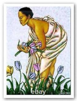 African American Black Art Print Set TULIPS I AND TULIPS II by LaShun Beal