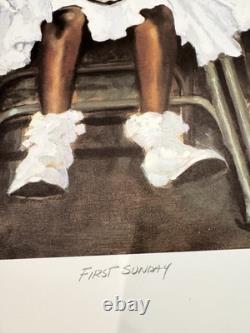 African American Black Art Signed First Sunday By Gilbert Young