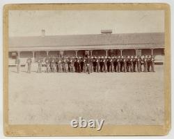 African American Black Buffalo Soldier 1892 Fort Custer 8x10 Cabinet Card J15443