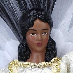 African American Black Christmas Angel Tree Topper / Fiber Optic Lights / Video