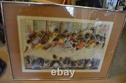 African American Black Civil Rights Original Watercolor Art Painting USA VTG 60s