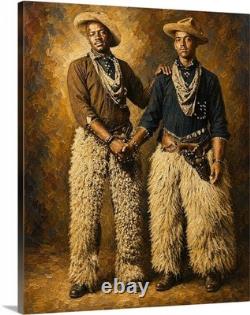 African American Black Cowboys In Chaps 1880s Canvas Wrap Or Poster Prints