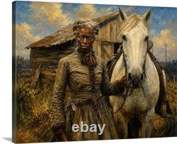 African American Black Cowgirl 1886 Oil Painting Canvas Wrap Or Poster Prints