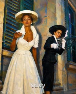 African American Black Female Models Oil Painting Canvas Wrap Or Poster Prints