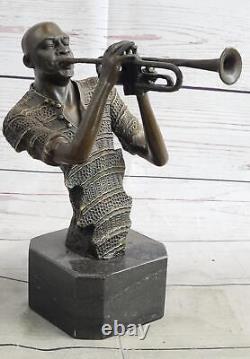 African American Black Jazz Soul Musician Bronze Statue Sculpture Dwight