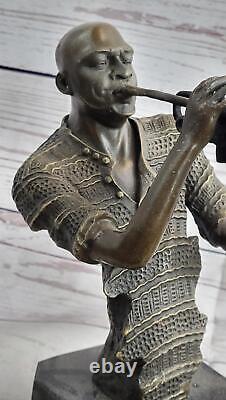 African American Black Jazz Soul Musician Bronze Statue Sculpture Dwight