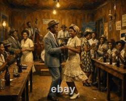 African American Black Juk Joint Dancing Art 1930s Canvas Wrap Or Poster Prints