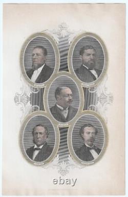 African-American Black Reconstruction Congress 1884 ORIG Hand Color Print RARE