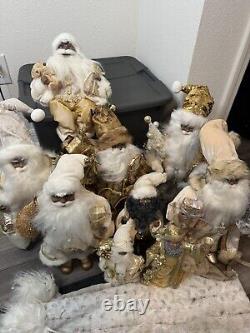 African American Black Santa Claus Lot Christmas Decor Decorations EUC Excellent