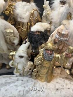 African American Black Santa Claus Lot Christmas Decor Decorations EUC Excellent