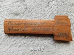 African American Black Slave Made Hatchet W. Family Signed Mount Vernon 1896