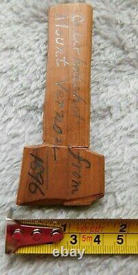 African American Black Slave Made Hatchet W. Family Signed Mount Vernon 1896