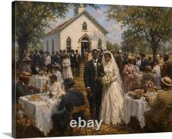African American Black Wedding 1901 Oil Painting Canvas Wrap Or Poster Prints