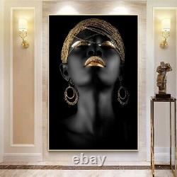 African American Black Woman Canvas Wall Art Painting Poster Print Home Decor