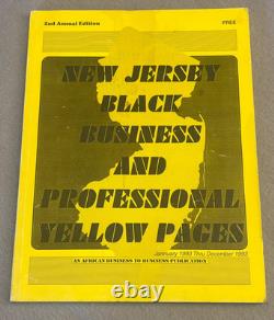 African American Book NJ Black Business Telephone Directory Yellow Pages 1993