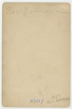 African American Civil War Soldier Veteran GAR Medal 1890 Cabinet Card Black