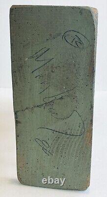African American Cook Lady 15 Signed Folk Art Headwrap Apron Spoon Black Woman