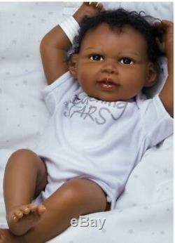 African American Doll Newborn Baby Boy Reborn Bundles Lifelike Soft Black Brown