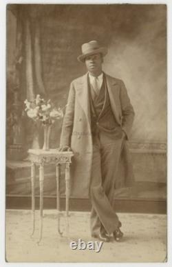 African American Don 1920 Fashionable Black Gentleman Gangster Organized Crime