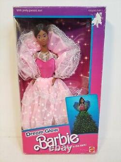 African American Dream Glow Barbie Doll 1985 Mattel 2422 Nrfb