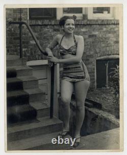 African American Female 1940 Swimsuit 8x10 Sexy Black Ebony Girl WW2 Pinup Photo
