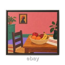 African American Folk Artist Ray Tillman Black Americana Giclee on Canvas Framed