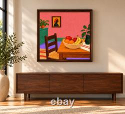 African American Folk Artist Ray Tillman Black Americana Giclee on Canvas Framed